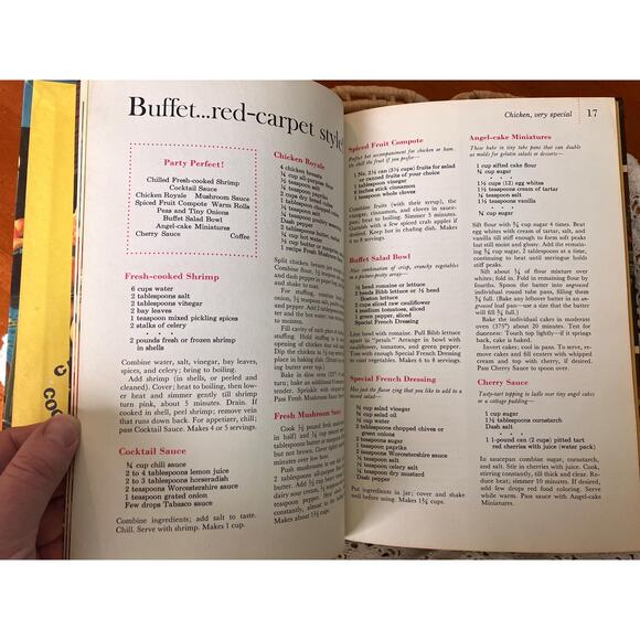 Vintage 1963 Better Homes & Gardens Best Buffets Cookbook, 110 Retro Recipes - Picture 4 of 7
